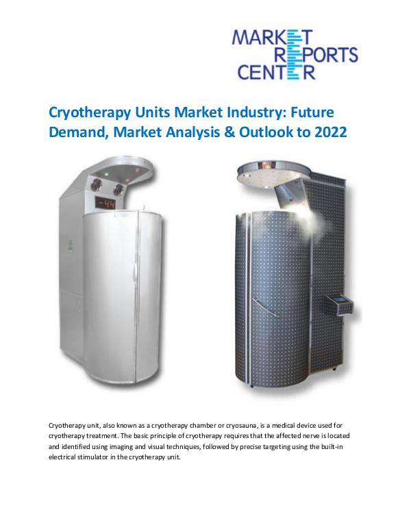 Market Research Reprots- Worldwide Cryotherapy Units Market