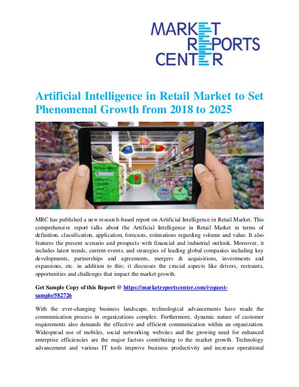 Market Research Reprots- Worldwide Artificial Intelligence in Retail Market