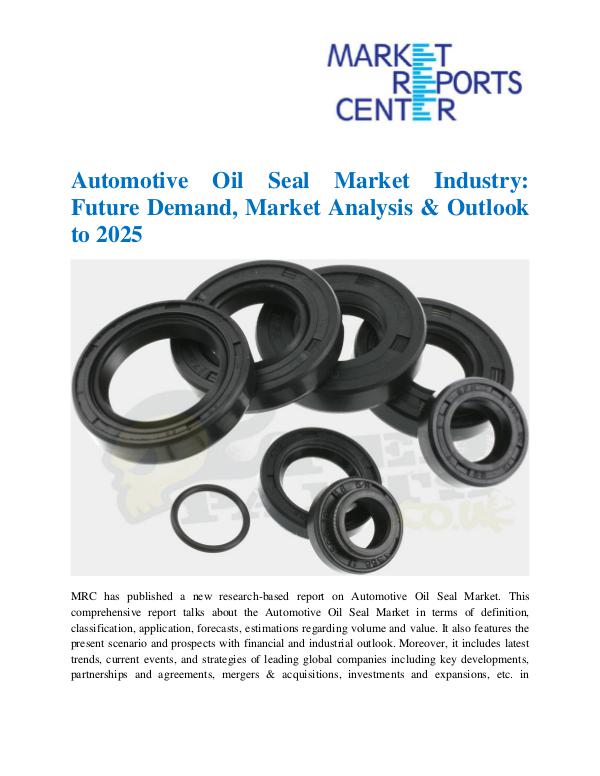 Market Research Reprots- Worldwide Automotive Oil Seal Market