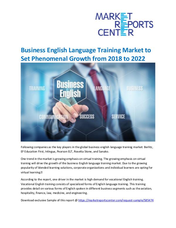 Business English Language Training Market