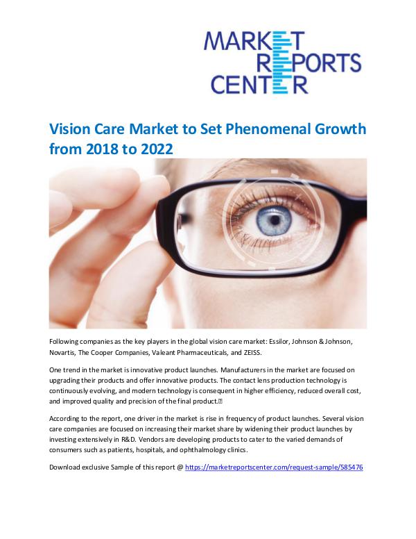 Market Research Reprots- Worldwide Vision Care Market