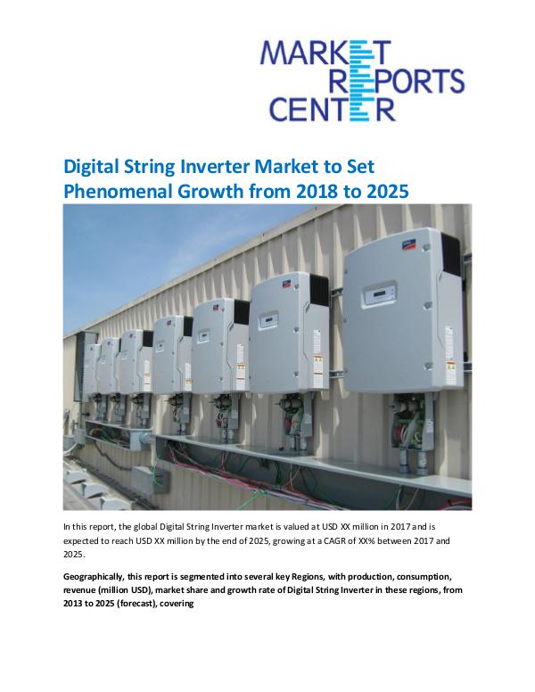Market Research Reprots- Worldwide Digital String Inverter Market