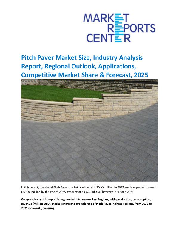 Market Research Reprots- Worldwide Pitch Paver Market