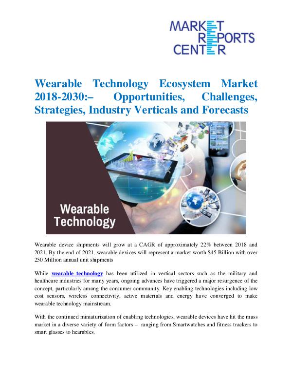 Wearable Technology Ecosystem Market