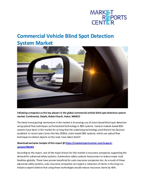 Market Research Reprots- Worldwide Commercial Vehicle Blind Spot Detection System