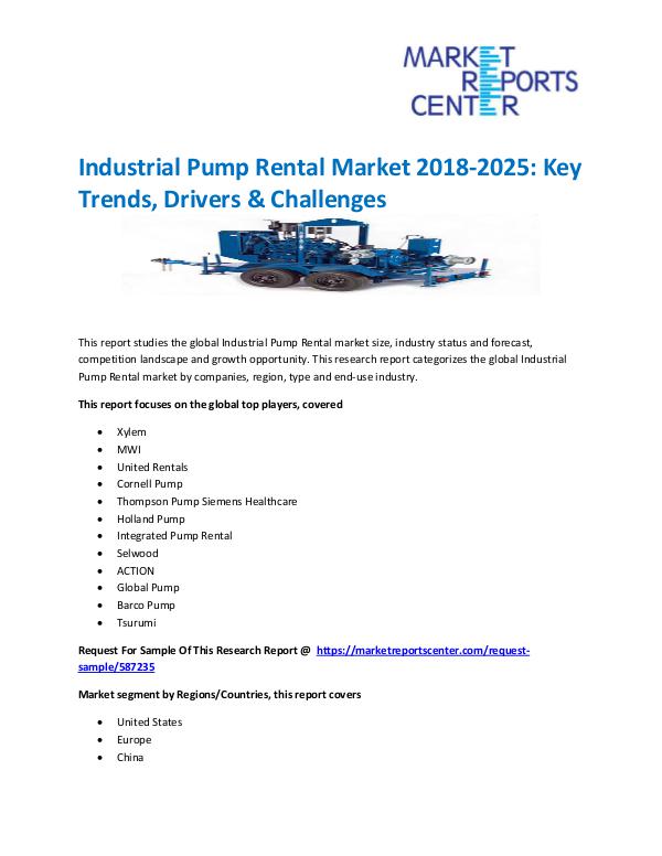 Market Research Reprots- Worldwide Industrial Pump Rental Market