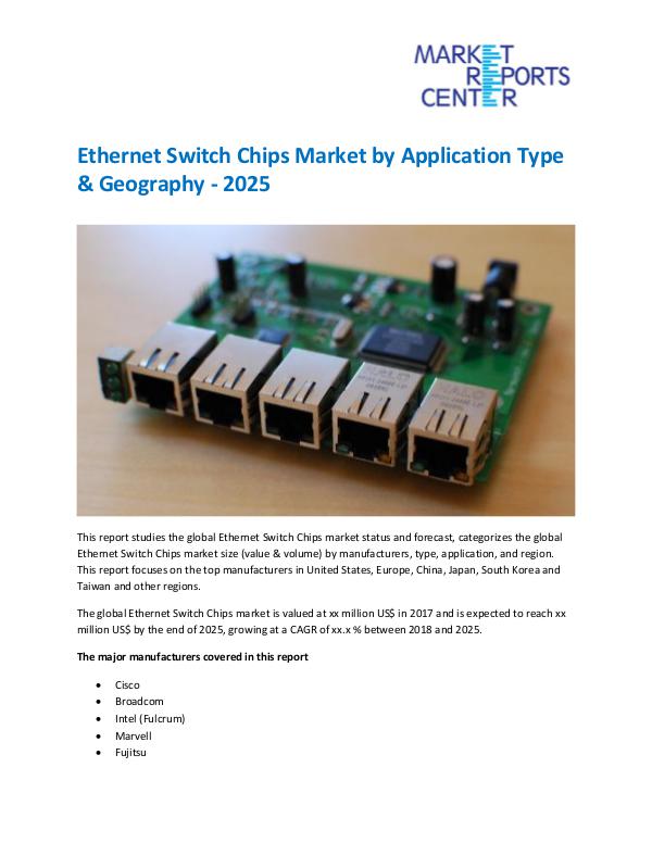 Market Research Reprots- Worldwide Ethernet Switch Chips Market
