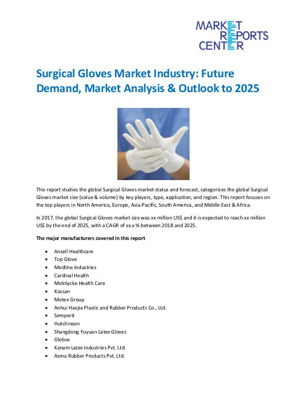 Market Research Reprots- Worldwide Surgical Gloves Market