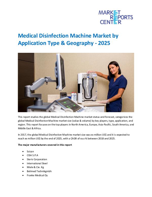 Market Research Reprots- Worldwide Medical Disinfection Machine Market
