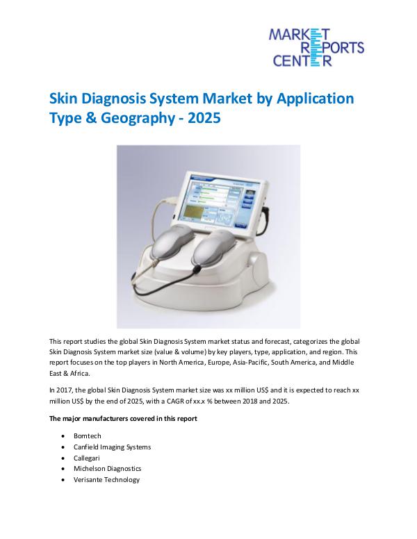 Market Research Reprots- Worldwide Skin Diagnosis System Market