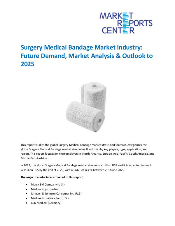 Market Research Reprots- Worldwide Surgery Medical Bandage Market