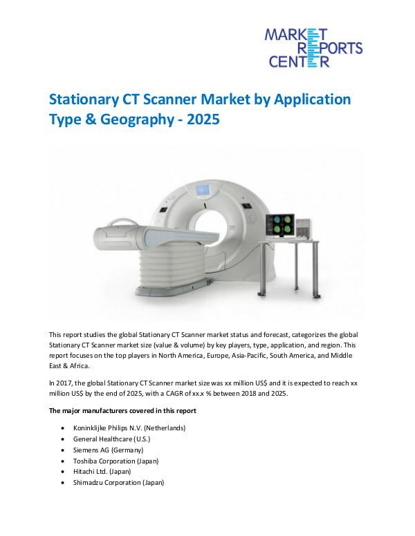 Market Research Reprots- Worldwide Stationary CT Scanner Market