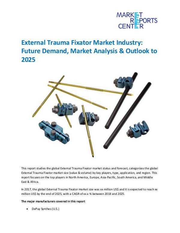 Market Research Reprots- Worldwide External Trauma Fixator Market