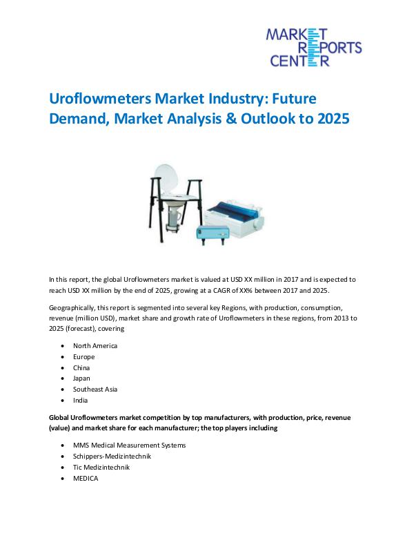 Market Research Reprots- Worldwide Uroflowmeters Market