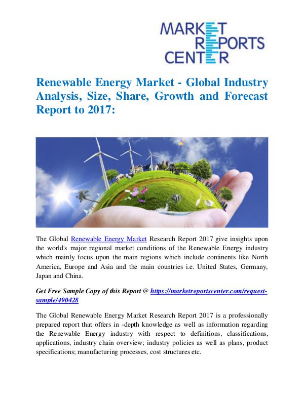 Market Reports Renewable Energy Market