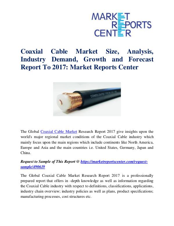 Market Research Reports Coaxial Cable Market