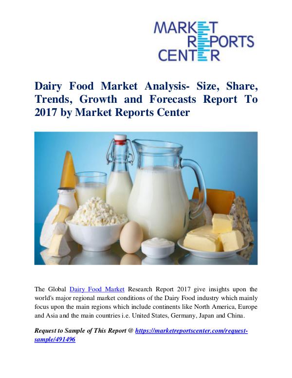 Market Research Reports Dairy Food Market