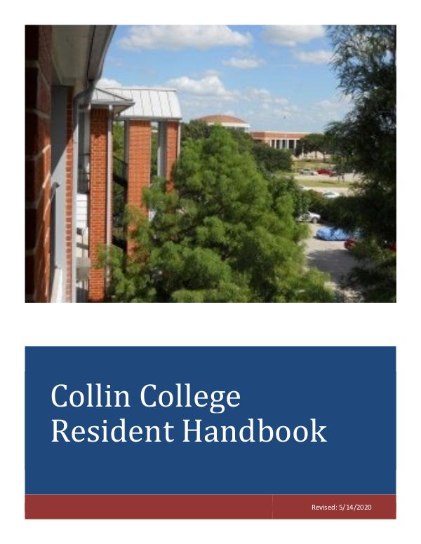 Housing Handbook Collin College Resident Handbook05-08-2020