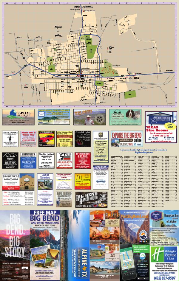 Map of the Big Bend & Davis Mountains 2019