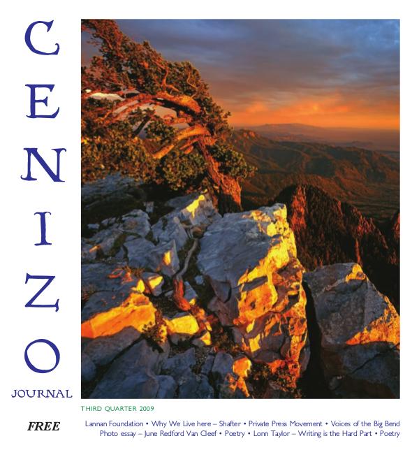 Cenizo Journal Summer 2009