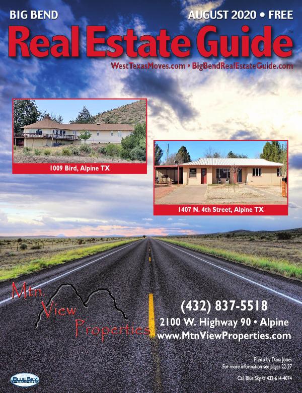 Big Bend Real Estate Guide August 2020