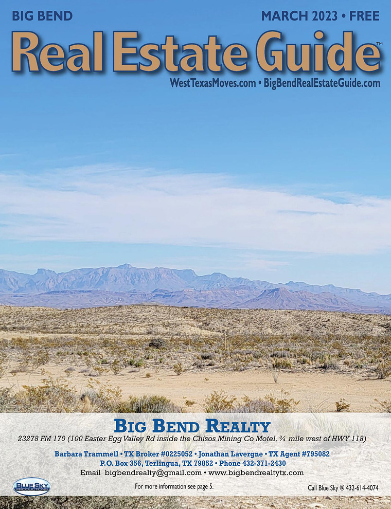 Big Bend Real Estate Guide March 2023