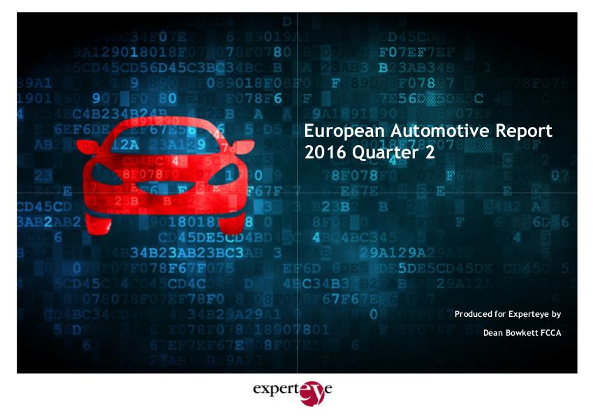European Automotive Report Q2 2016