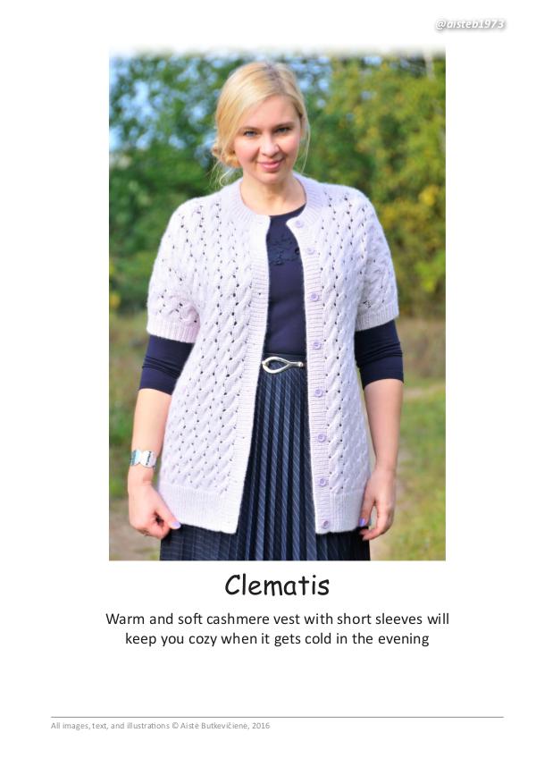 Cashmere Collection. Knitting patterns Clematis (eng)