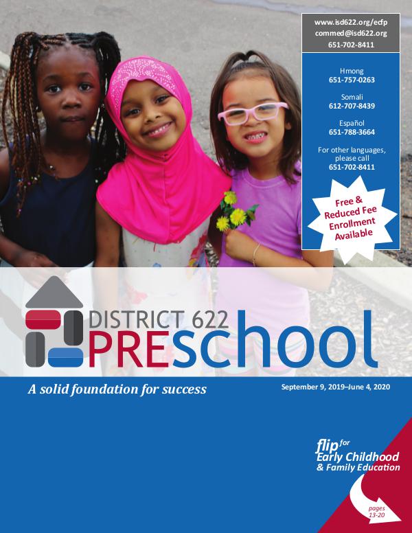 District 622 Preschool Catalog 2019-2020 Preschool Catalog