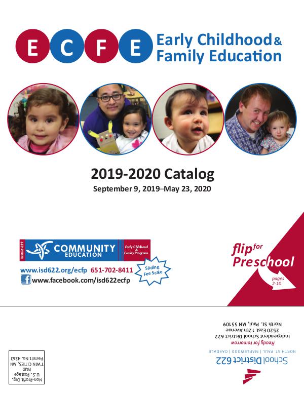 Early Childhood Family Education 2019-2020 Catalog