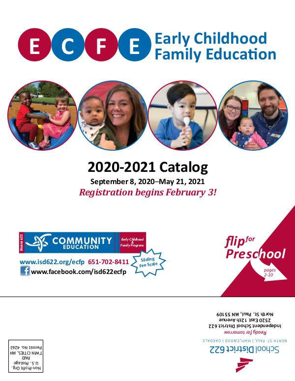 Early Childhood Family Education 2020-2021 Catalog