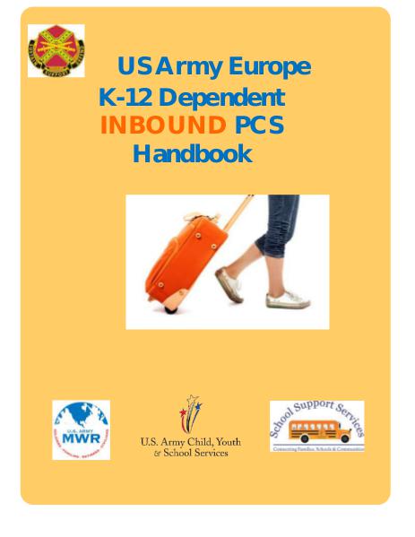 US Army Europe K-12 INBOUND PCS Handbook Aug 2016