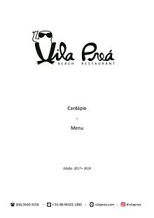 Vila Preá Restaurante: Menu - Cardapio