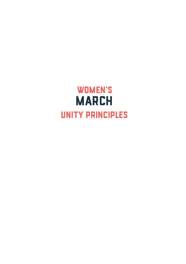 Women's March Unity Principles 1