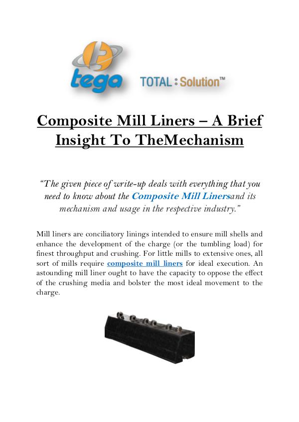 Composite Mill Liners – A Brief Insight To The Mechanism Composite_Mill_Liners