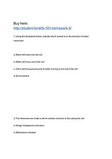 BI 101 Homework 3