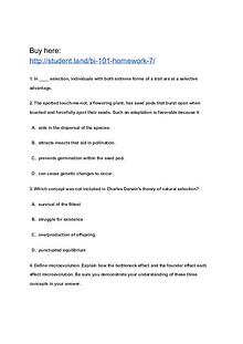 BI 101 Homework 7