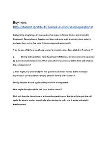 BI 101 Week 4 Discussion Questions