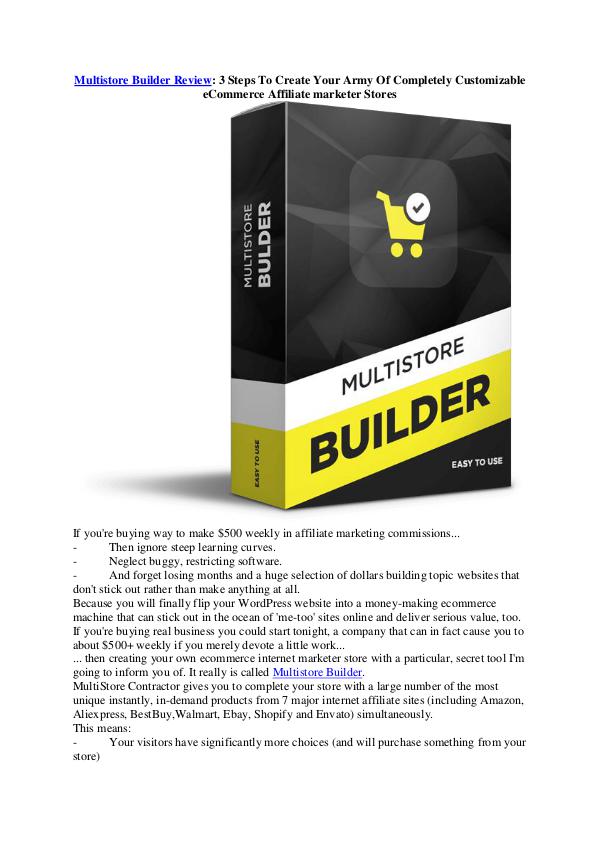 Multistore Builder Review: 3 Steps To Create Your Army Of Fully Custo 1