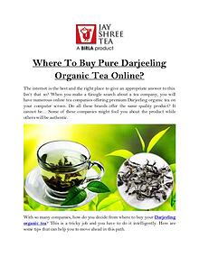 Where To Buy Pure Darjeeling Organic Tea Online?