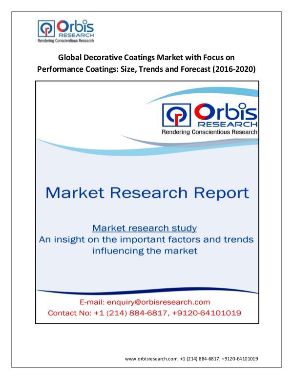 Market Research Report 2020 Global Decorative Coatings  Industry with Foc