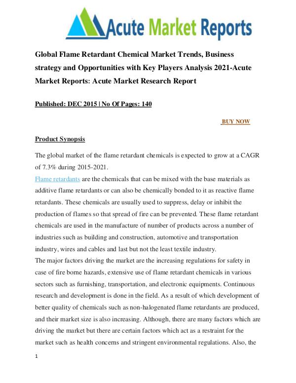 Global Flame Retardant Chemical Market Research Report Global Flame Retardant Chemical Market Research Re