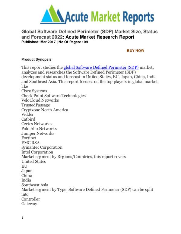 Global Software Defined Perimeter (SDP) Market Global Software Defined Perimeter (SDP) Market