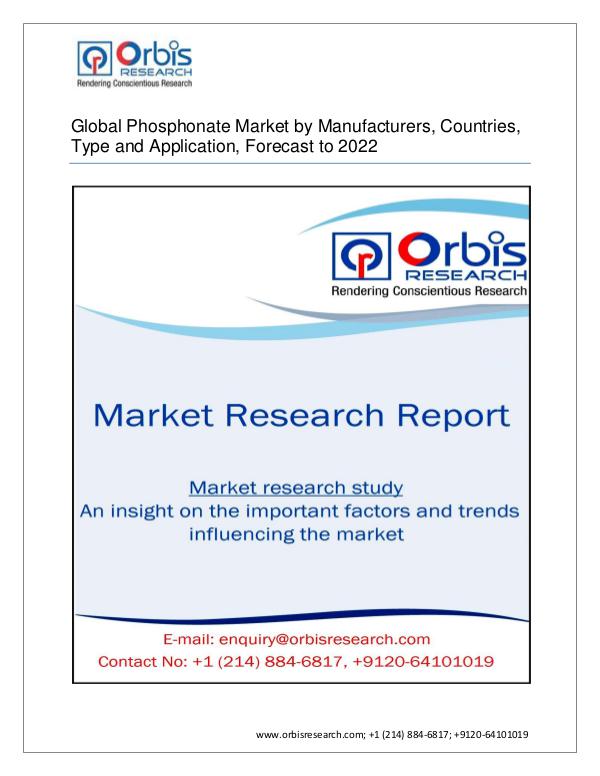 Global Phosphonate Market - Industry Research Report 2022 Global Phosphonate Market - Industry Research Rep