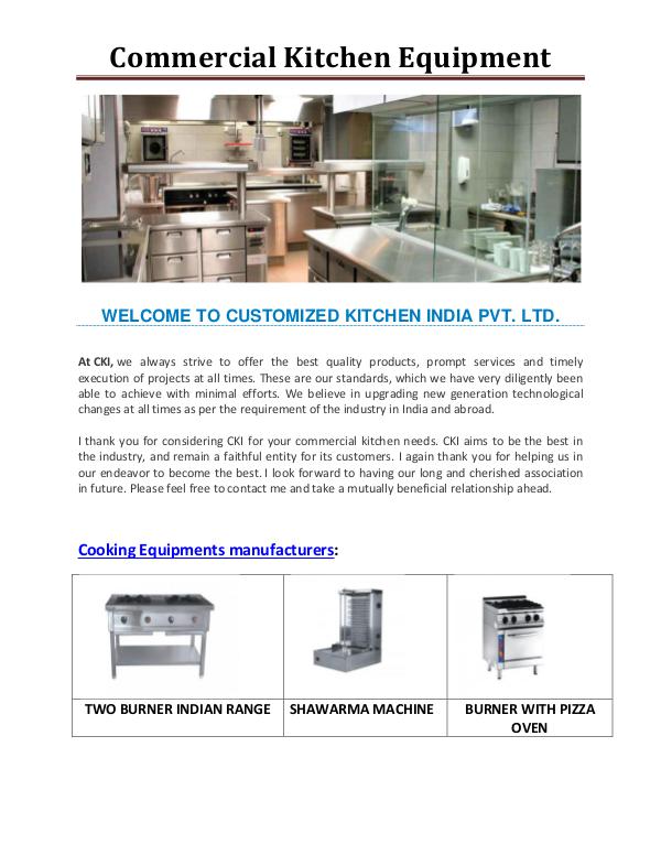 Commercial Kitchen Equipment Manufacturers Commercial Kitchen Eqquipment