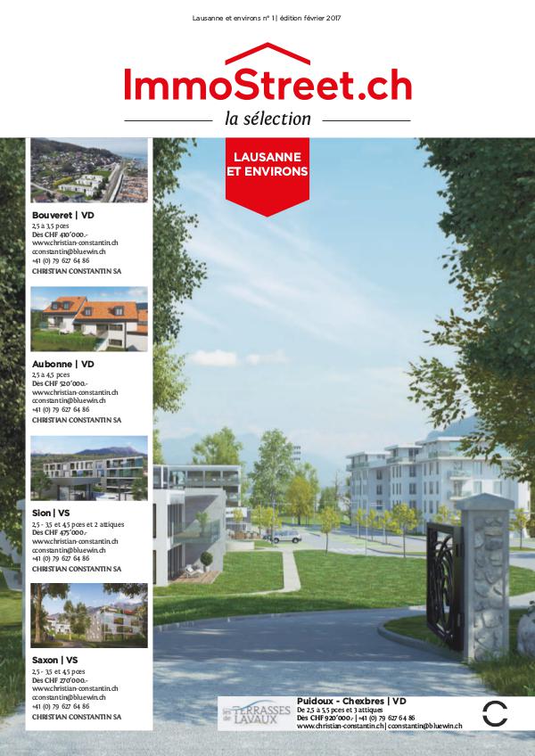La Sélection ImmoStreet.ch - leader des magazines immobiliers en Suis n° 1 - édition février 2017