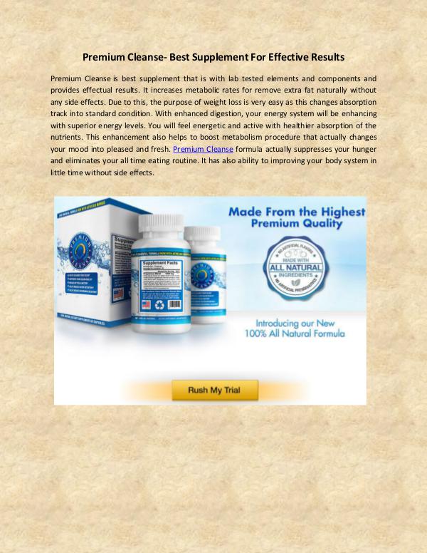 Premium Cleanse is best supplement that is with lab tested elements a Premium Cleanse- Best Supplement For Effective Res