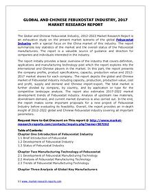 Febuxostat Market 2012-2022 Global Key Manufacturers Analysis Review