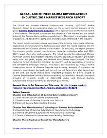 Global Gamma Butyrolactone Industry Forecast Study 2012-2022