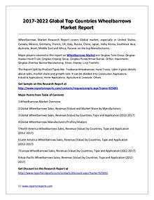 Wheelbarrows Market 2017 Analysis, Trends and Forecasts 2022